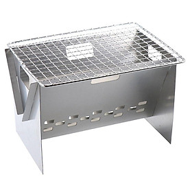 Bếp Nướng Ngoài Trời Mini Thép Không Gỉ Phù Hợp Cắm Trại Dã Ngoại Bbq Có Thể Gấp Gọn Kèm Túi Đựng