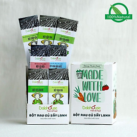 Combo Detox thải độc - bột rau củ hữu cơ sấy lạnh Dalahouse hộp 15 gói mỗi gói 10gr