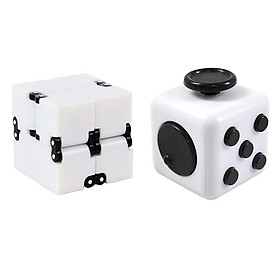 Combo giảm stress Fidget Cube + Infinity Cube Vô Cực Thần Kỳ (màu ngẫu nhiên)