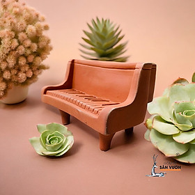 Chậu Gốm Đất Nung Mini Hình Đàn Piano - Chậu Gốm Decor