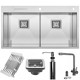 Mua Combo bồn rửa chén RANOX và vòi 3 đường nước RN44665