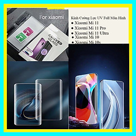 Kính Cường Lực Full màn Hình Keo UV Cho OPPO Xiaomi Mi 11 , Mi 11 Ultra, Mi 11 Pro hiệu GLASS Bảo Vệ Màn Hình - Hàng Chính Hãng