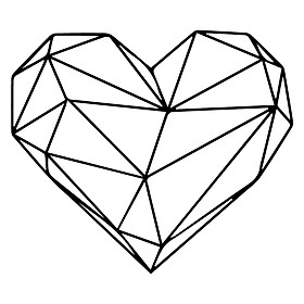 Miếng Dán Phòng Khách Black Geometric