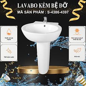 Mua LAVABO KÈM BỆ ĐỠ  CAO CẤP MÃ S-4386-4397