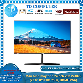 Mua Màn hình máy tính 24inch VSP V2407S (23.8  IPS FHD 75Hz  HDMI+VGA) - Hàng chính hãng TECH VISION phân phối