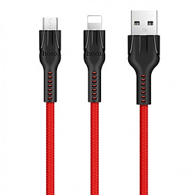Mua Cáp Sạc 2 Đầu Micro USB Và Lightning Cao Cấp Hoco U31 Benay (1.2m) - Hàng Chính Hãng
