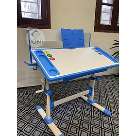 Mua Bàn học thông minh chống gù chống cận cho bé PONI P11 TẶNG ĐÈN HỌC  ĐỆM BỌC GHẾ  KẸP SÁCH