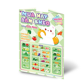 Sách Mua hay bán khéo cùng gấu Misa Rau quả tươi ngon (Hơn 60 stickers)