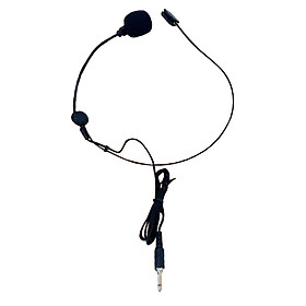 Black Earhook Headset Back Blectret Headworn Microphone Upright Type Plug