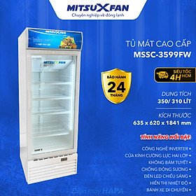 Mua Tủ Mát Cao Cấp MITSUXFAN MSSC-3599FW 350 Lít  Digital Inverter  Công Nghệ LOW-E  Kính Cường Lực Kép - Hàng Chính Hãng