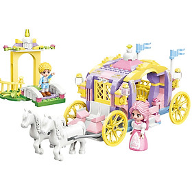 Bộ xếp hình mô hình Princess's Carriage, Bộ đồ chơi lắp ráp mô hình xe ngựa công chúa 36012 - KEEPLAY