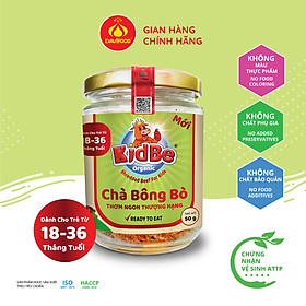 Chà bông bò KIDBE ORGANIC dành cho trẻ em từ 18 tháng đến 36 tháng tuổi; thực phẩm bổ dưỡng thiết yếu giúp trẻ hay ăn chóng lớn