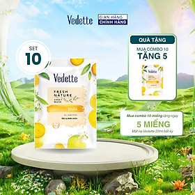 Combo 10 Mặt nạ thiên nhiên Vedette Yuzu 22ml