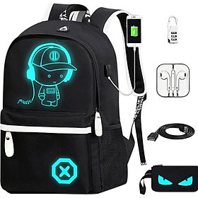 Hình ảnh Bộ Balo Phát Sáng (Tặng Ví + Cáp Sạc Usb + Tai Nghe + Khóa Số Chống Chộm) Hình ảnh Bộ Balo Phát Sáng (Tặng Ví + Cáp Sạc Usb + Tai Nghe + Khóa Số Chống Chộm)