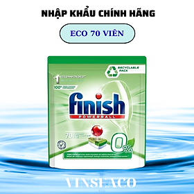 [HCM] Viên rửa bát Finish Eco 0% - 70 viên/ hộp