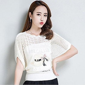 Áo len nữ lưới mỏng thời trang Al30