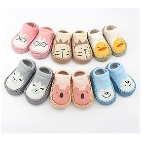 2 Đôi Giày liền vớ Cho Bé Chống trượt từ 0-12 Tháng_ngẫu nhiên