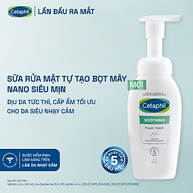 Sữa rửa mặt dạng bọt siêu mịn giúp thư giãn và làm dịu da nhạy cảm CETAPHIL SOOTHING FOAM WASH 200ML