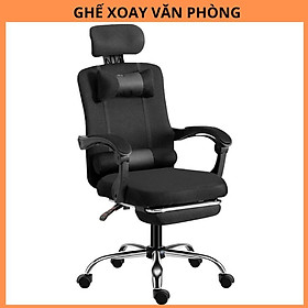 Mua Ghế Xoay Văn Phòng  Có Ngả Lưng Gác Chân Thư Giãn – Tựa Đầu  Tựa Lưng Lưới Thoáng Khí- Ghế Ngả 135 Độ Nằm Nghỉ Thư Giãn Sau Thời Gian Làm Việc