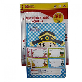 Combo 5 vở ly TN + 2 bọc sách vở + 2 tập nhãn vở