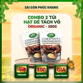 COMBO2 TÚI HẠT DẺ TÁCH VỎ ORGANIC 100GR DAN D PAK KHÔNG CHẤT BẢO QUẢN, NGUYÊN LIỆU HỮU CƠ 100%