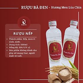 Rượu nếp Bà Đen chai pet 500ml