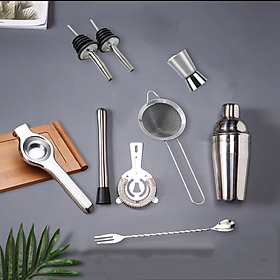 Mua Bộ sét 9 dụng cụ pha chế cocktail bằng thép không gỉ cao cấp 9M