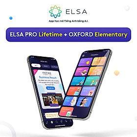 Hình ảnh Combo Phần Mềm Tiếng Anh ELSA Speak Trọn Đời và ELSA Oxford - Quyển ELEMENTARY