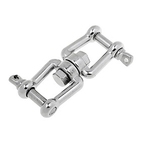 Marine Stainless Steel Anchor Chain Connector Swivel Jaw Double Shackle- M10