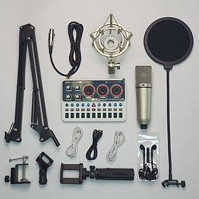 Mua Combo Sound Card K900 Và Micro MA87 - U87 tặng kèm đầy đủ phụ kiện thu âm karaoke livestream chuẩn phòng thu Hàng Chính Hãng