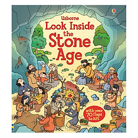 Hình ảnh Sách tương tác tiếng Anh - Usborne Look inside Stone Age