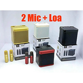 Mua Micro Kèm Loa Bluetooth YS 203  2 Mic Song Ca  Echo Hay