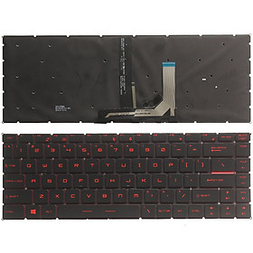 Bàn phím dành cho Laptop MSI GF63 GF65 GS65 ĐEN ĐỎ LED - hàng nhập khẩu
