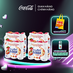 Lốc 24 Chai Sữa Trái Cây Nutriboost Thế Hệ Mới Hương Dâu 297ml/Chai Sale 4.4 Coca-Cola Official Store