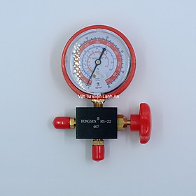 Mua Đồng hồ nạp gas tủ lạnh điều hoà (HONGSEN SH-467) - Đồng hồ nạp gas máy lạnh đơn đỏ HONGSEN
