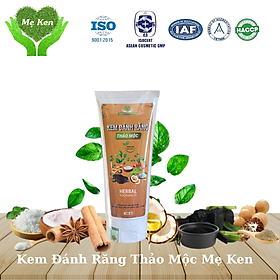 KEM ĐÁNH RĂNG THẢO MỘC MẸ KEN - trắng răng, ngừa sâu răng, bảo vệ nứu và men răng