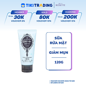 Sữa Rửa Mặt Rosette Làm Giảm Mụn Face Wash Pasta Acne Clear 120G