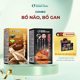 Combo Viên Uống Phòng Ngừa Đột Quỵ Natto Ichou, Bổ Gan Kanzo Ukon Genki Fami Nhật Bản