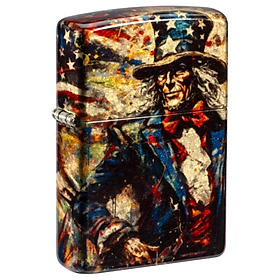 Bật Lửa Zippo Uncle Sam Fusion Design - Hàng Chính Hãng - Công Nghệ In 540 Fusion Tràn Viền 4 Mặt