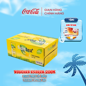 [TẶNG VOUCHER ESTEEM] Thùng 24 lon Trà Chanh Với Sả Fuzetea 320mlx24 Sale 25.5 Coca-Cola Official Store