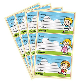 Bộ 3 Nhãn Vở Campus Holiday NT-HOD12 (12 Nhãn)