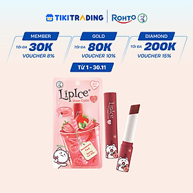 Son dưỡng có màu tự nhiên LipIce Sheer Color Q Strawberry Tea (Trà dâu) 2.4g
