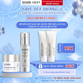 combo xóa nhăn mờ nám SKINMD PURE WHITENOL SERUM 50ml và SKINMD REVITOX PEPTIDE CREAM 50g cải thiện độ săn chắc và đàn hồi, trẻ hóa da