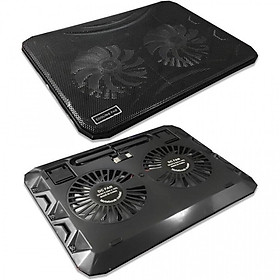 Mua Đế tản nhiệt laptop 2 quạt USB có đèn led Cooling N1130