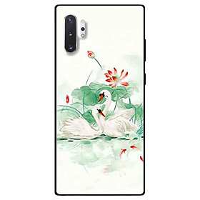 Ốp lưng in cho samsung note 10 plus mẫu đôi thiên nga