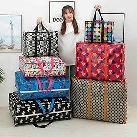 Túi bạt -Túi dứa bỏ hành lý -Túi đựng đồ chăn quần áo có dây kéo kích thước  lớn 70 x 55 x 26cm siêu bền , rất tiện dụng cho mọi gia đình 