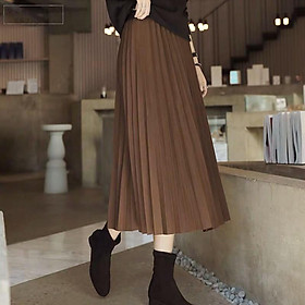 Chân Váy Xếp Ly Dài Dáng Hàn Nữ Tính Siêu Xinh 4 Màu Váy Nữ Midi Nhẹ Nhàng Cực Dễ Mix Đồ