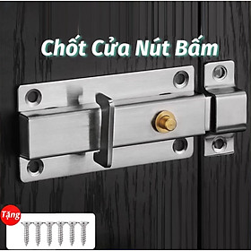 Mua Khóa Chốt  Ấn Nút Mở Nhanh  Khóa Chốt Cửa Gạt Ngang  Thép Không Gỉ  An Toàn  Tiện Dụng Cho Gia Đình - VP. Takyhome 3420