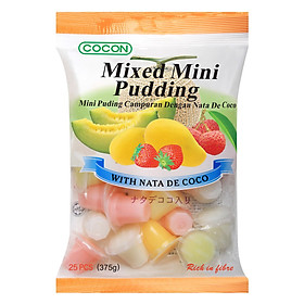 THẠCH RAU CÂU HƯƠNG TRÁI CÂY COCON - COCON MIXED MINI PUDDING NATA DECOCO (Gói 375g)