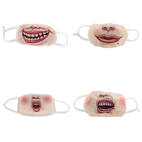 Funny Mouth Mask Cover 4pcs For Kids Adult
